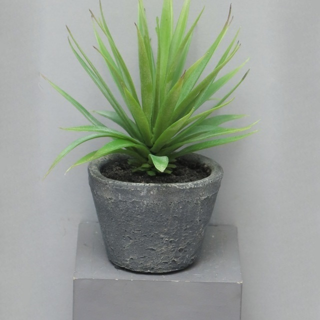 Celoroční umělé květiny - Agave GEMINI hrnkové umělé zelené 16cm