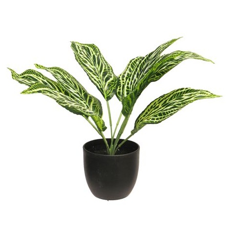 Umělé květiny v obalu - Aglaonema SUNSHINE hrnková umělá 32cm