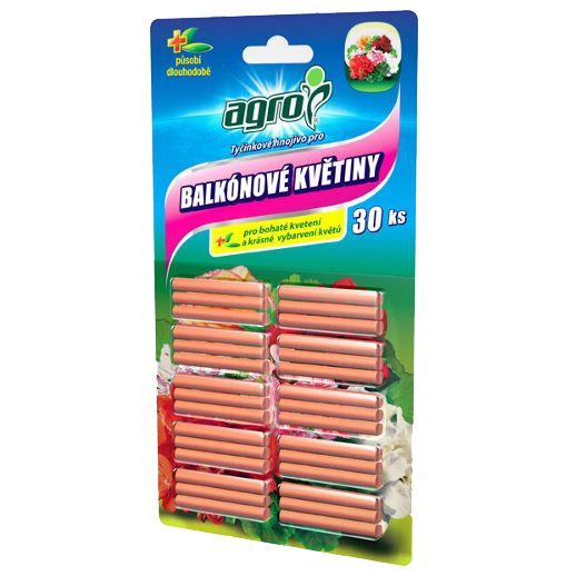Hnojiva - Agro Hnojivo tyčinkové pro balkónovky 30 ks