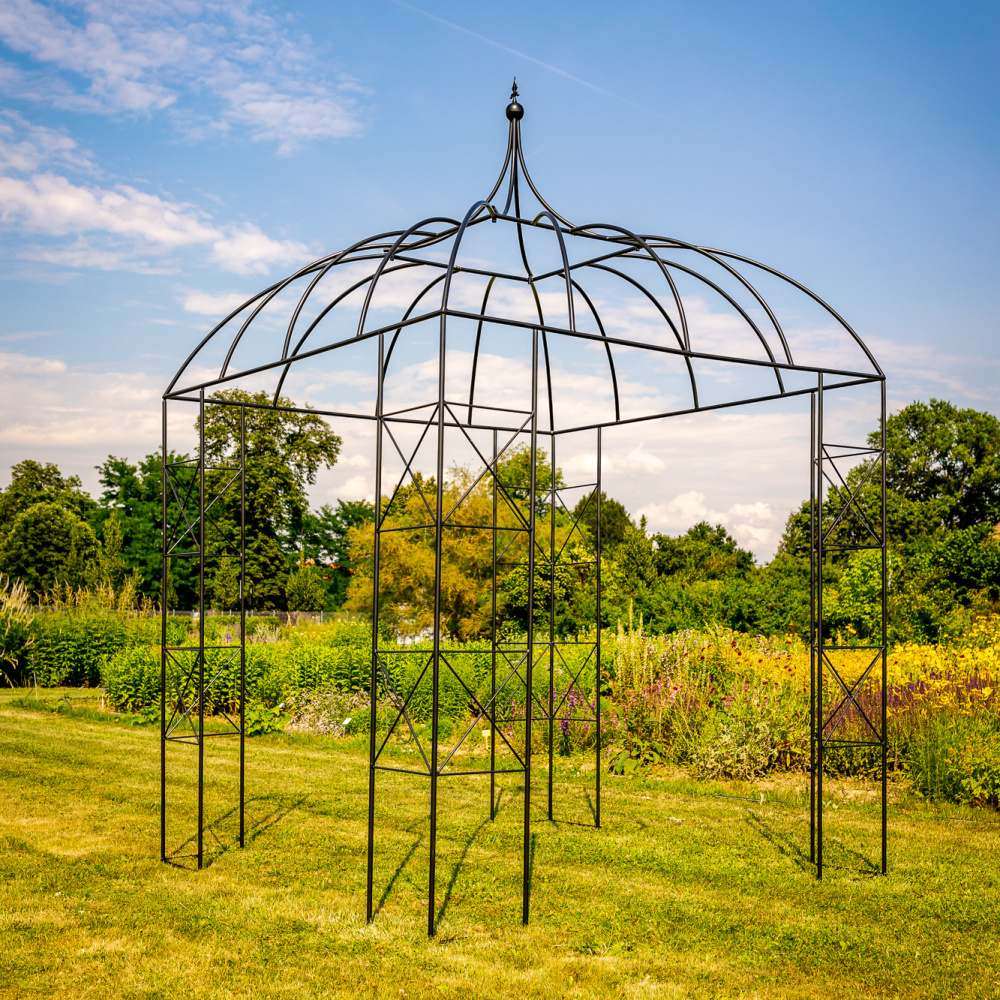 Altán kovový čtvercový se špicí ANKARA 4 nohy kovový 325cm-0