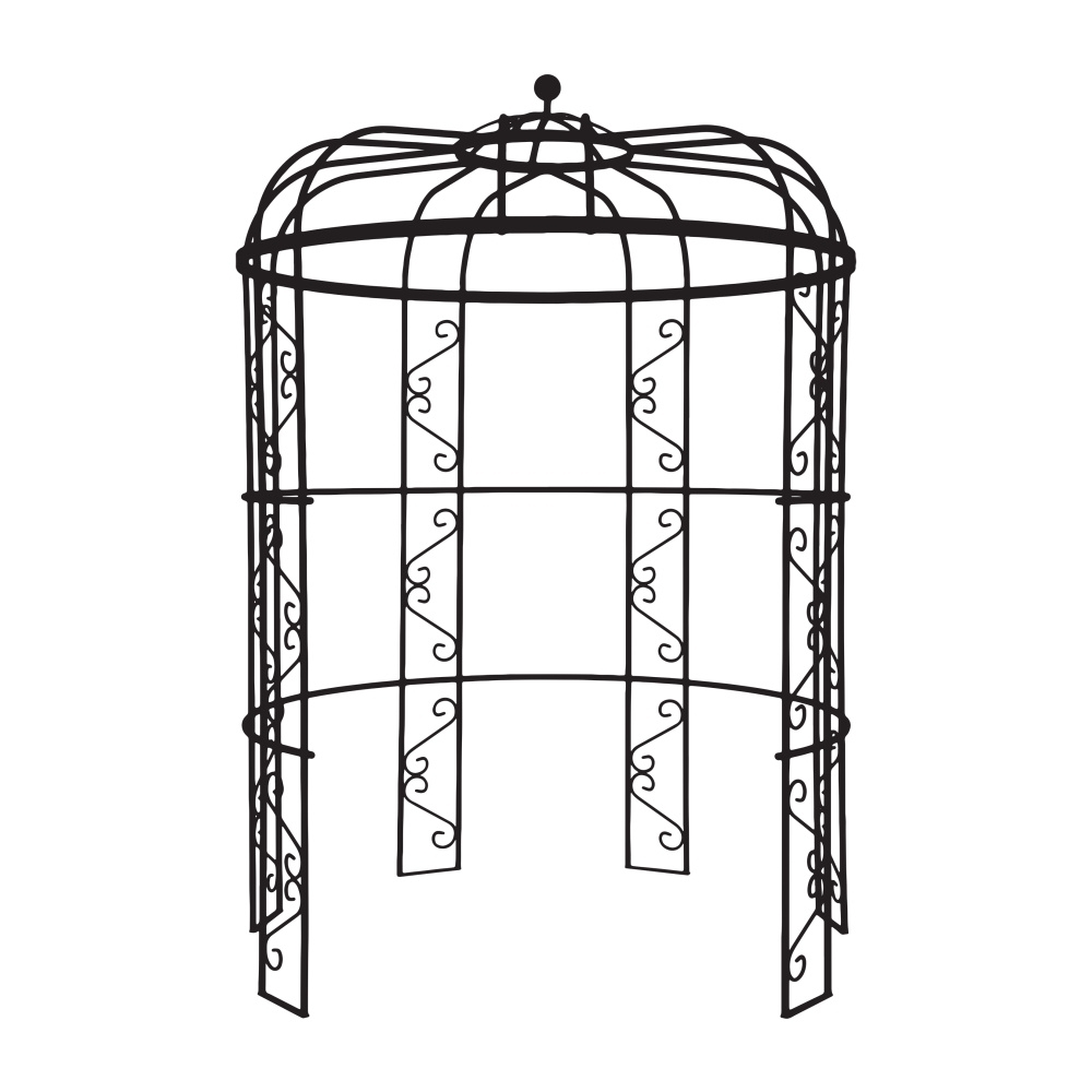 Altány - Altán kruhový SKELLEFTE 6 nohou kovový 270cm