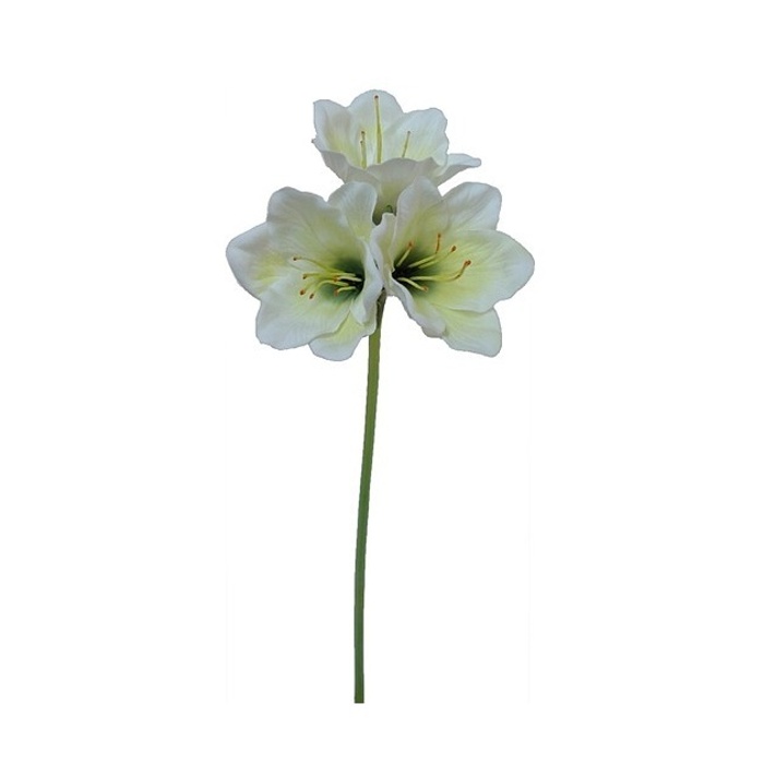 Vánoční umělé květiny - Amaryllis řezaný umělý krémový 56cm