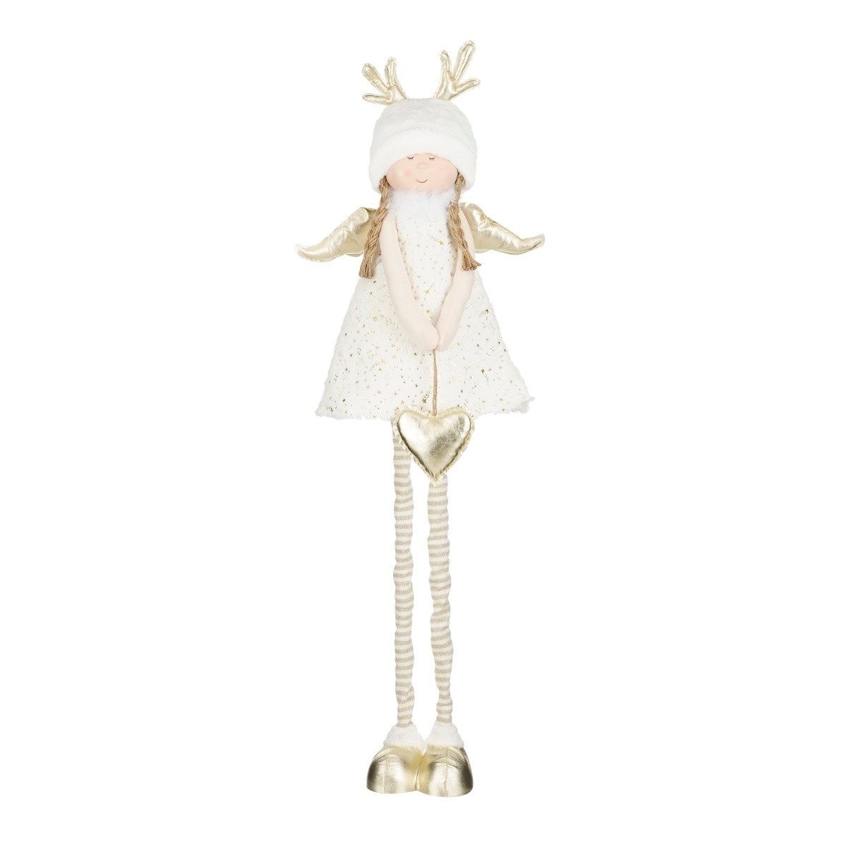 Vánoční figurky - Anděl plyšový s dlouhýma nohama 78/135cm