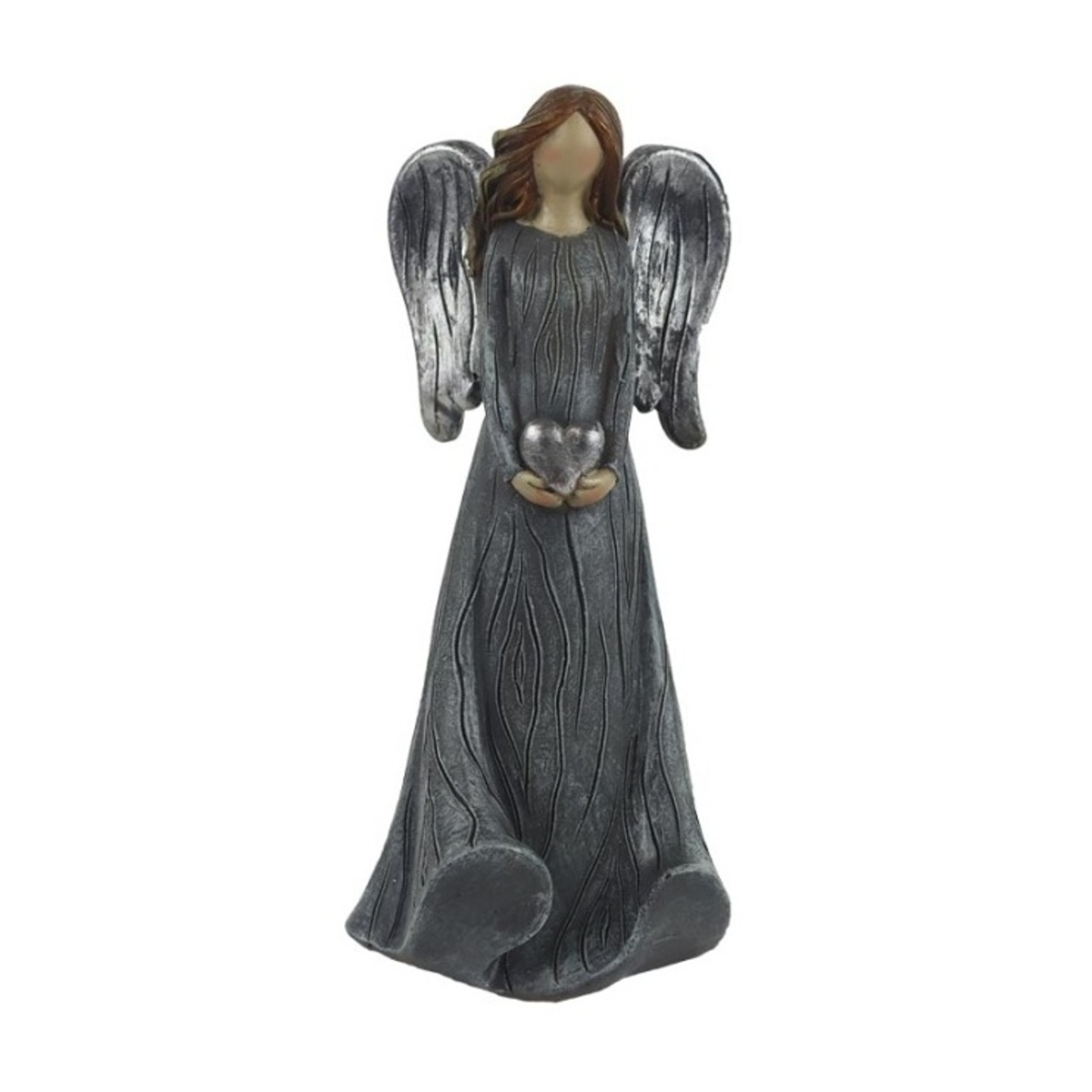 Vánoční figurky - Anděl se srdcem polyresinový 15,5cm