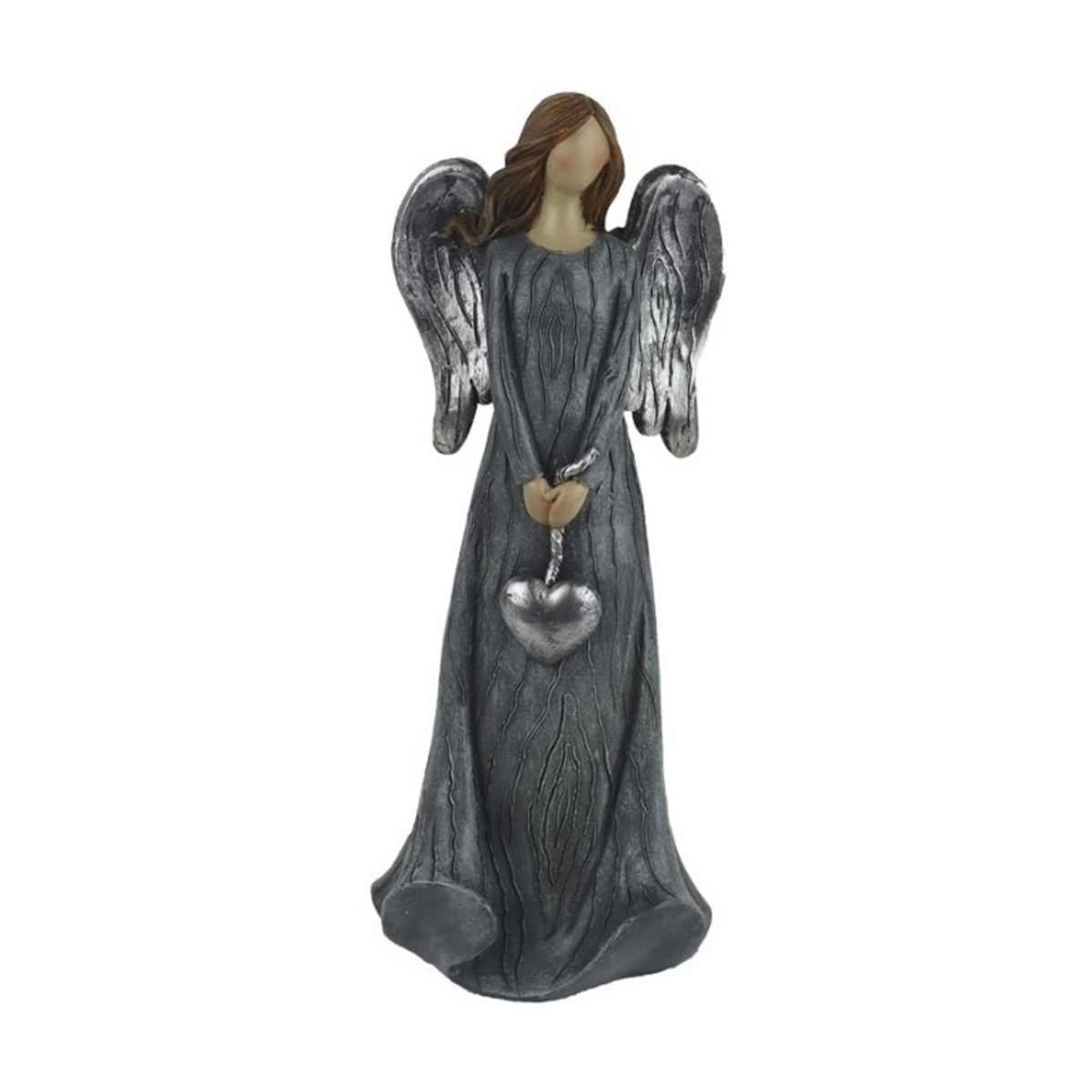 Vánoční figurky - Anděl se srdcem polyresinový 25cm
