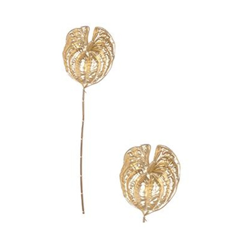 Anthurium řezané umělé zlaté 77cm