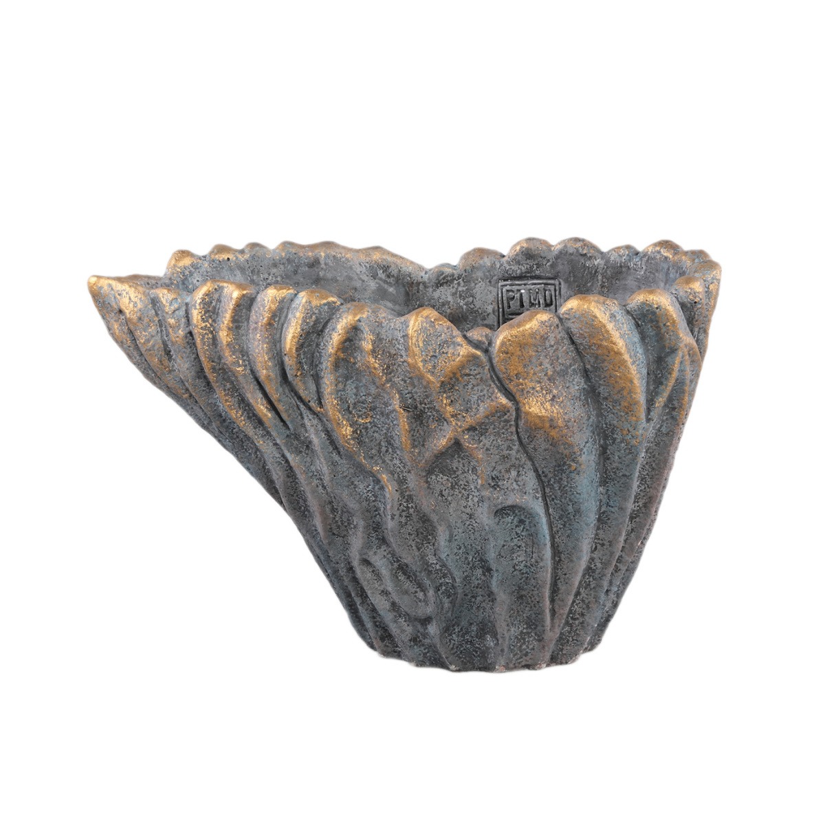 Design pro Váš domov - Atypická cementová váza VAKAS S zvlněná 19x30cm