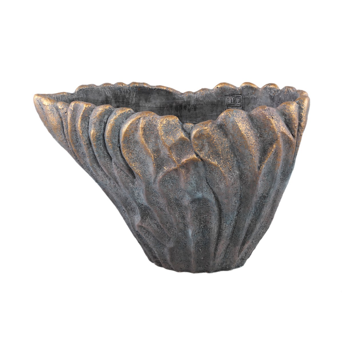 Design pro Váš domov - Atypická cementová váza VAKAS XL zvlněná 29x45cm