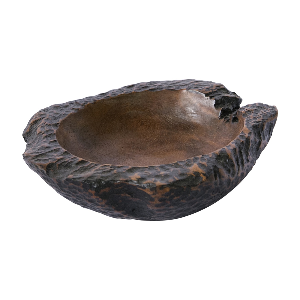 Dřevěné a proutěné dekorace - Atypická teaková miska 30cm