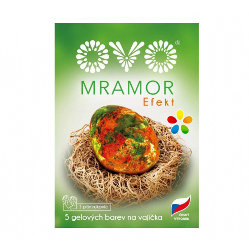 Velikonoce - Barva na vajíčka mramor 5 barev OVO