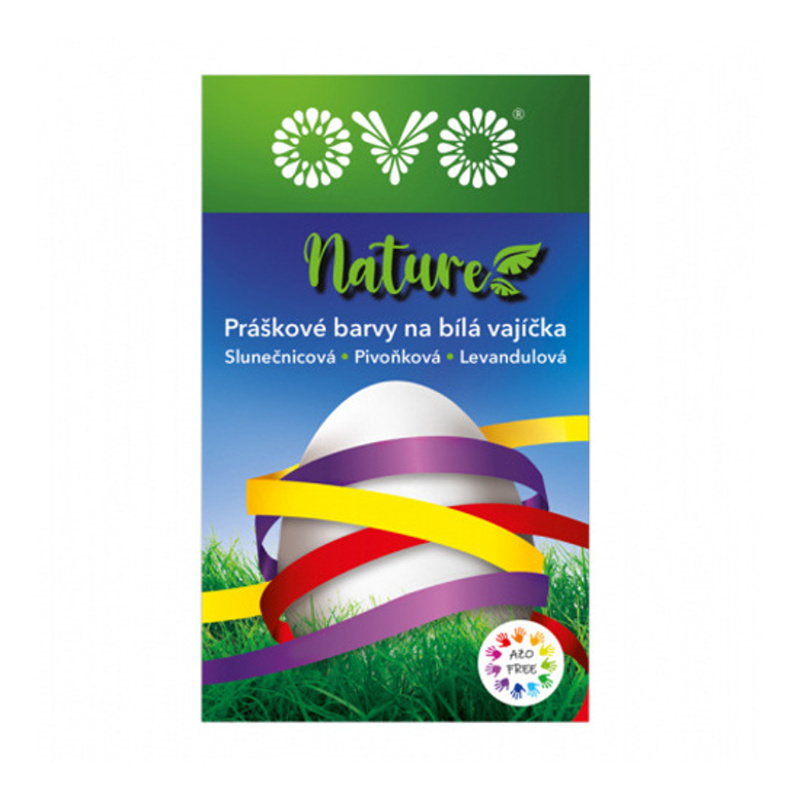 Barvy na vajíčka - Barva na vajíčka OVO Nature, prášková, 3 barvy