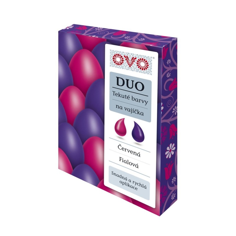 Velikonoce - Barva na vajíčka tekutá DUO červená a fialová OVO