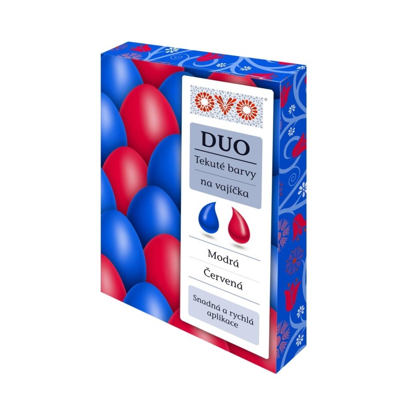 Velikonoce - Barva na vajíčka tekutá DUO modrá/červená OVO