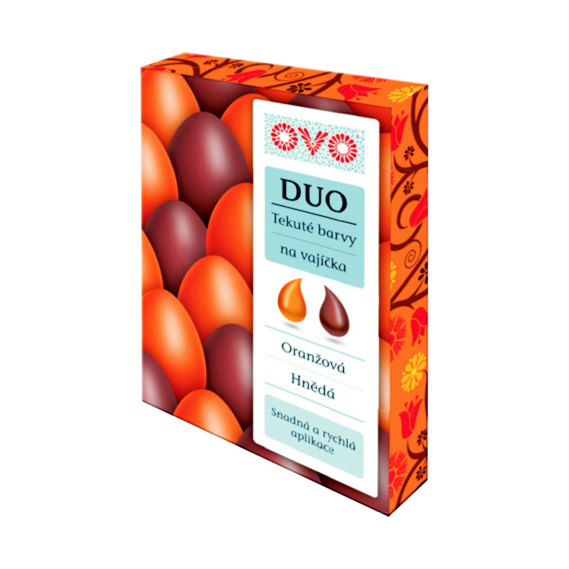 Velikonoce - Barva na vajíčka tekutá DUO oranžová a hnědá OVO