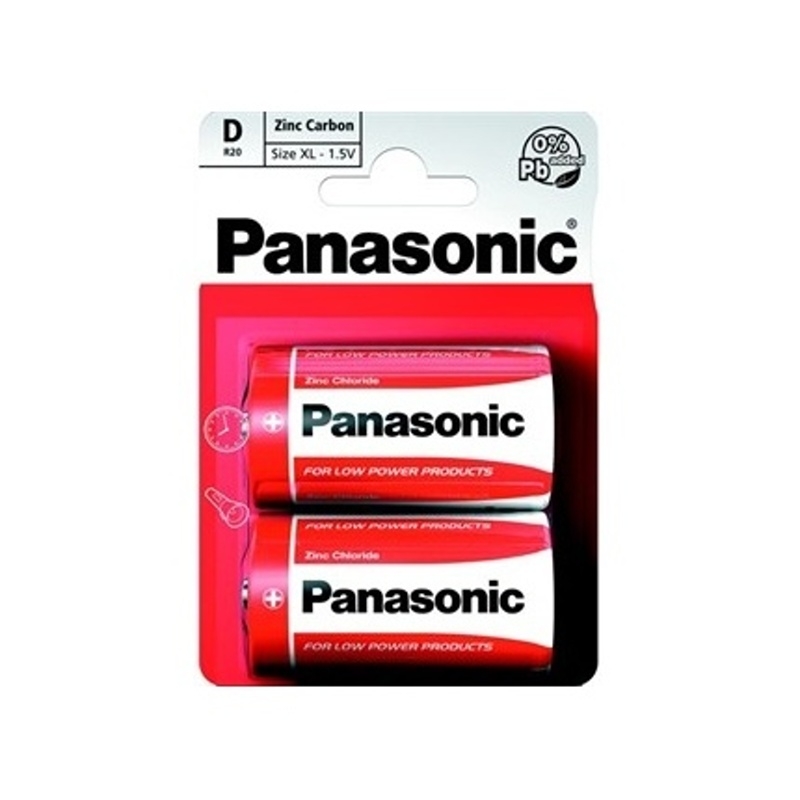 Hobby dílna - Baterie Panasonic D Red Zinc-blistr 1,5V 2 ks