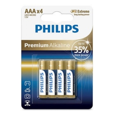 Hobby dílna - Baterie Philips AAA Premium Alkaline 4ks