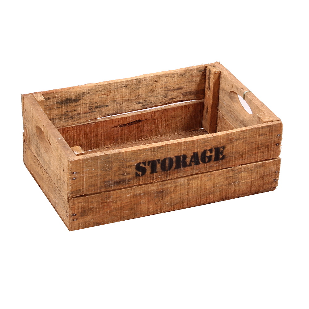 Přepravky a boxy - Bedna dřevěná STORAGE 41 cm přírodní