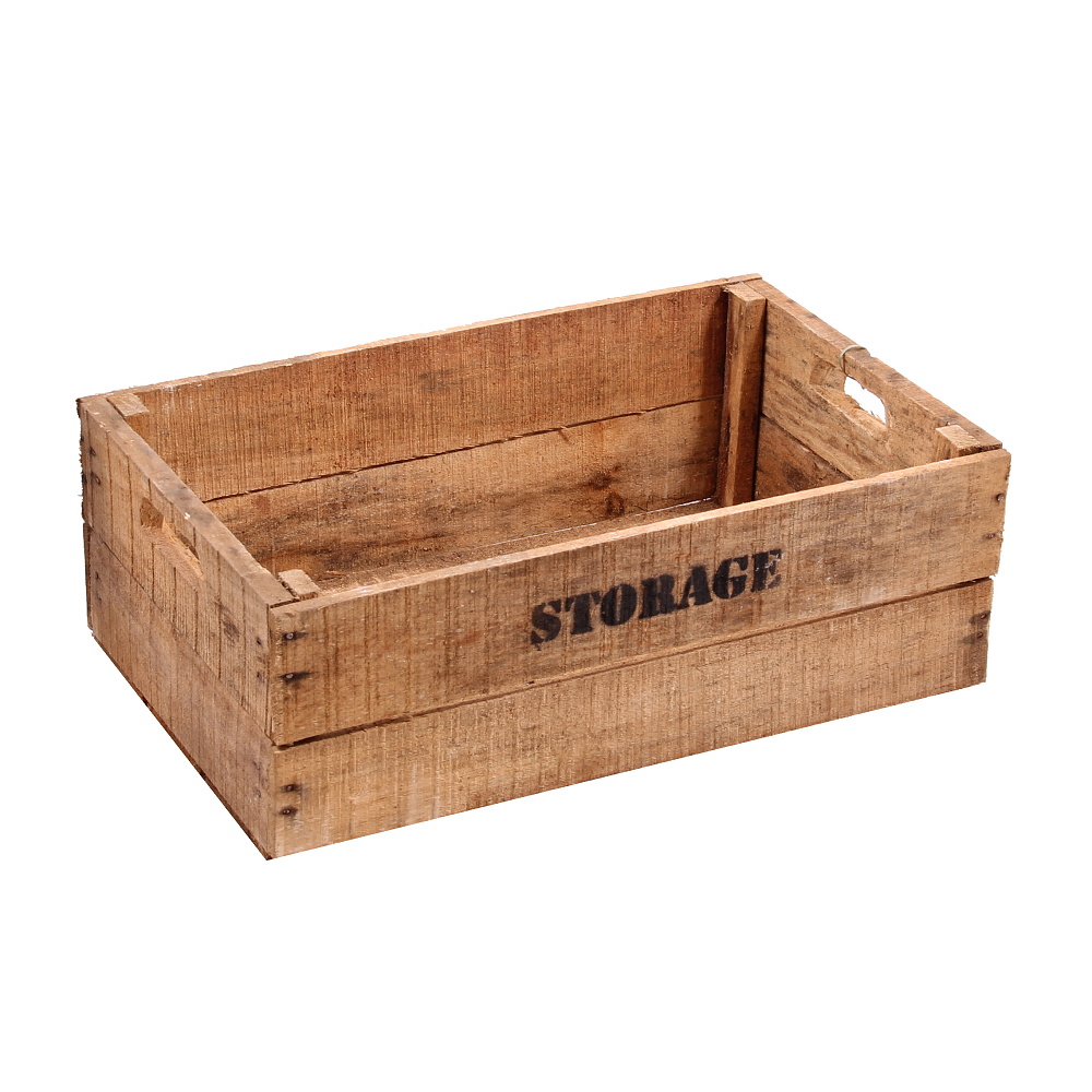 Přepravky a boxy - Bedna dřevěná STORAGE 50 cm přírodní