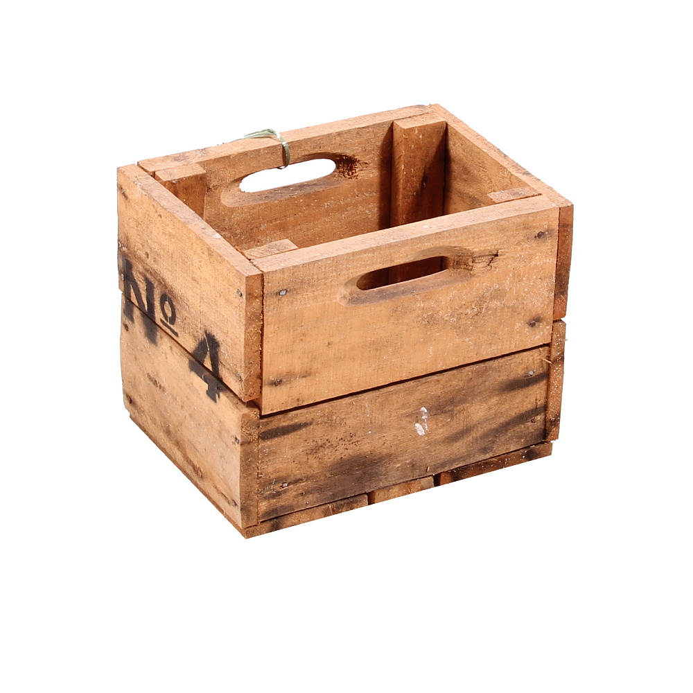 Přepravky a boxy - Bedna přírodní dřevo No.4 22cm