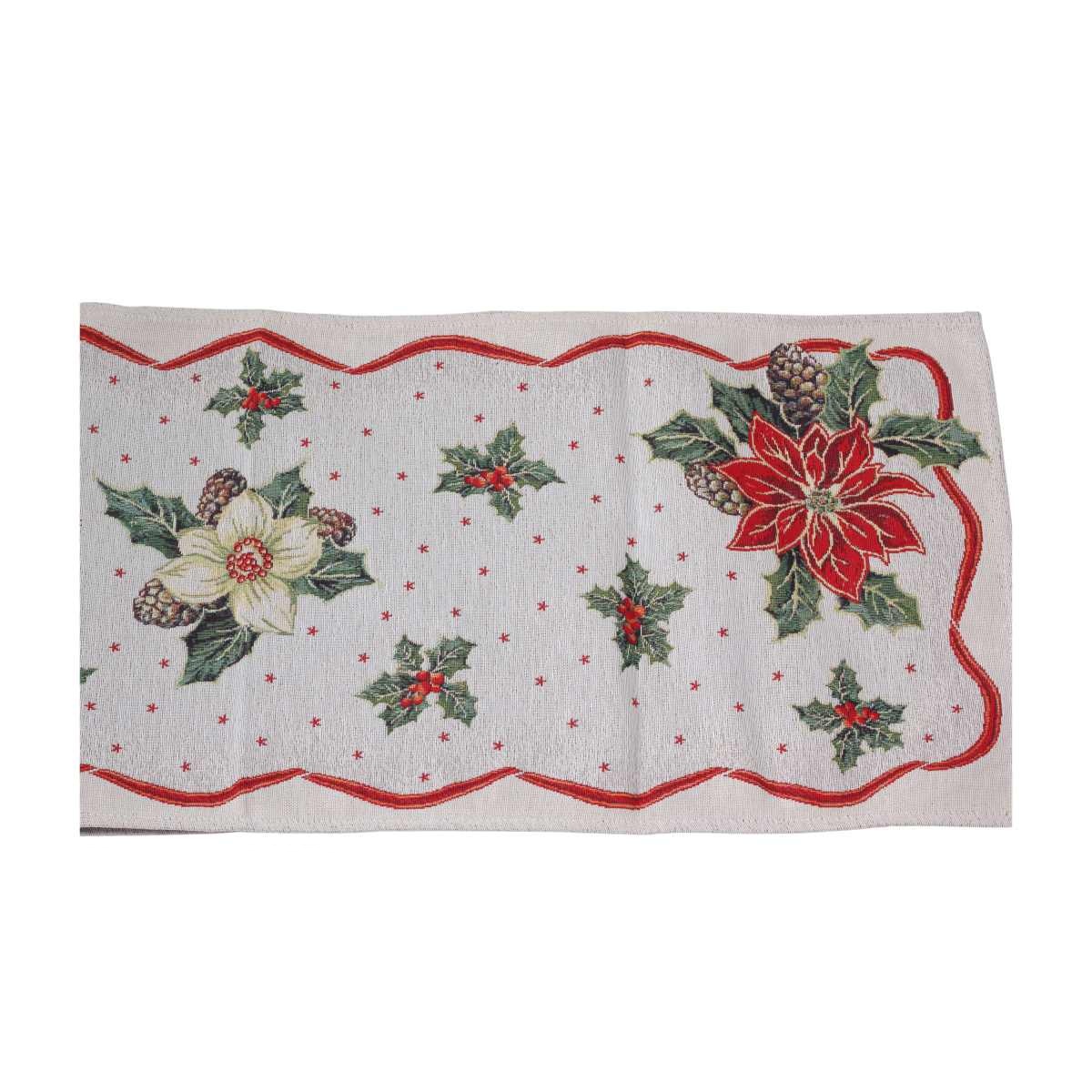 Textilní doplňky - Běhoun DC STELLA DI NATALE s poinsetií 0,4x1m