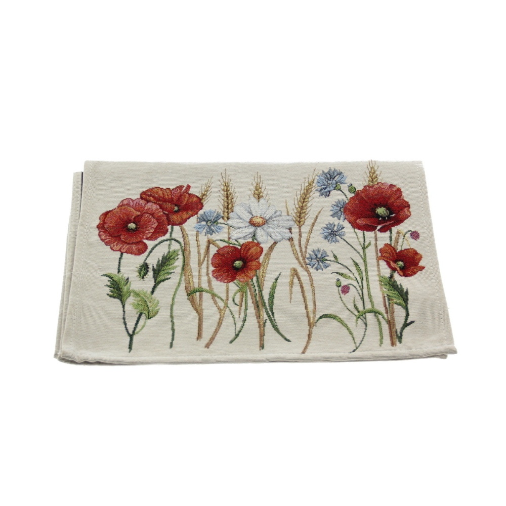 Textilní doplňky - Běhoun látkový DC SPIGA s lučními květy 40x100cm