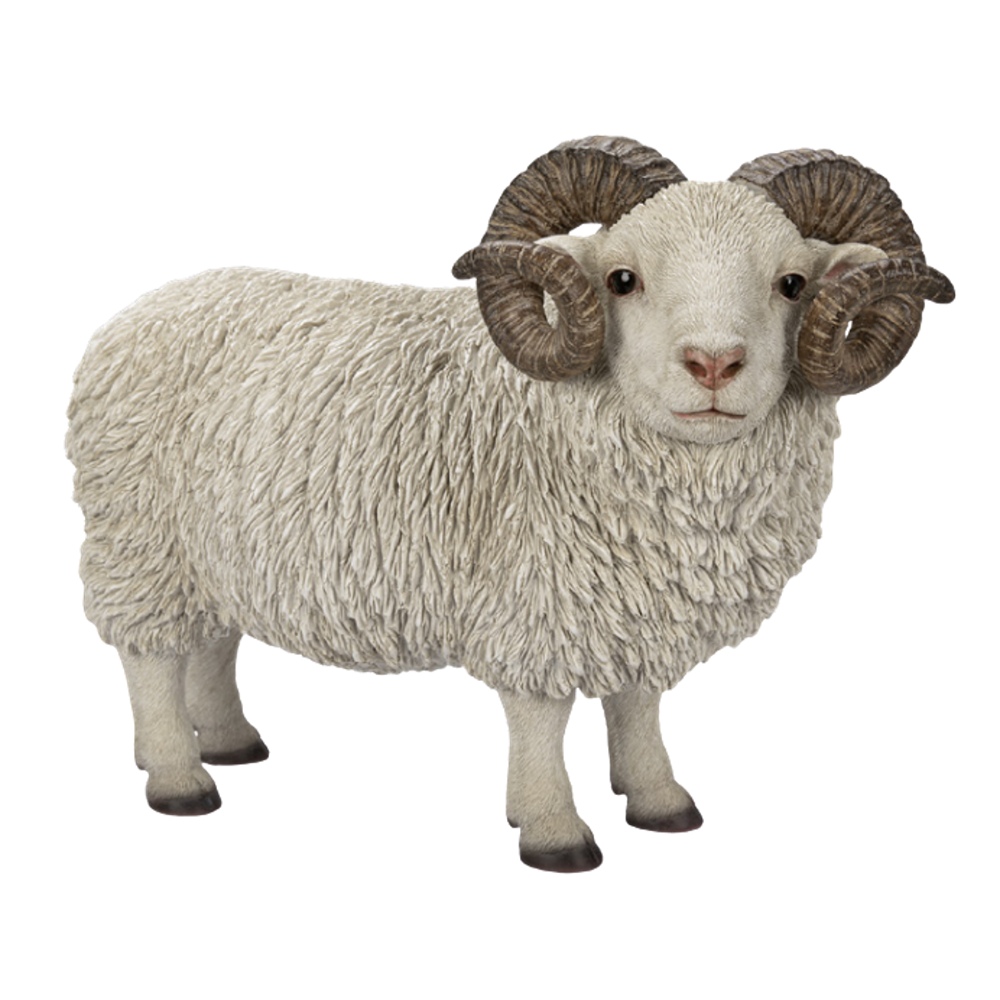 Venkovní zvířátka - Beran stojící polyresinový 48cm