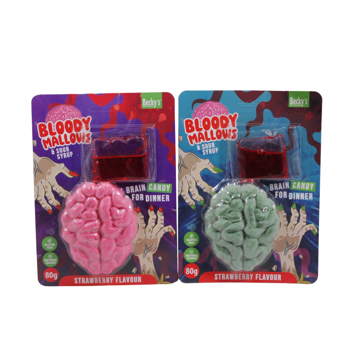 Sladké pochoutky - Bonbón gumový mozek s gelem mix 80g