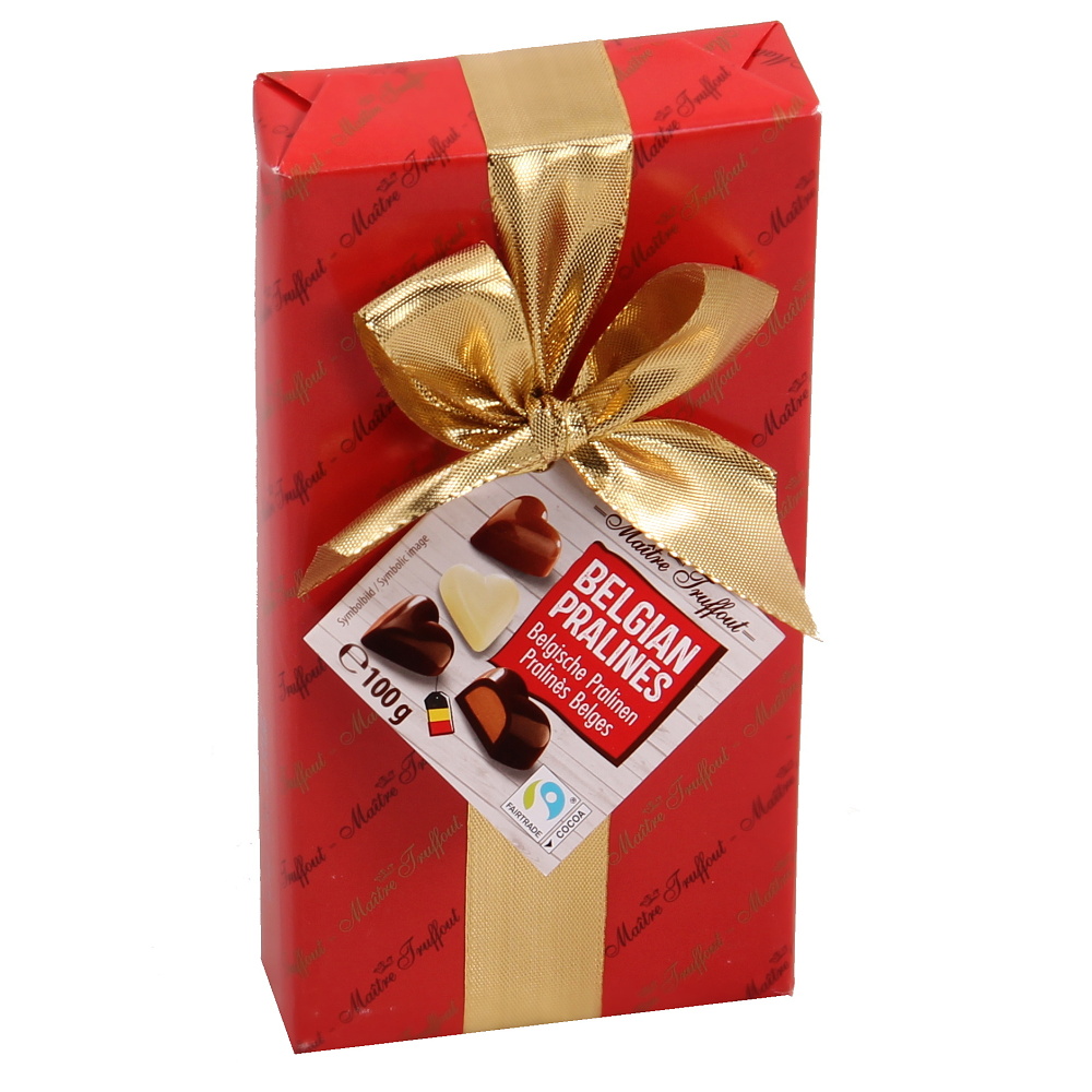 Čokoládové pochoutky - Bonboniéra belgické pralinky - srdce 100g