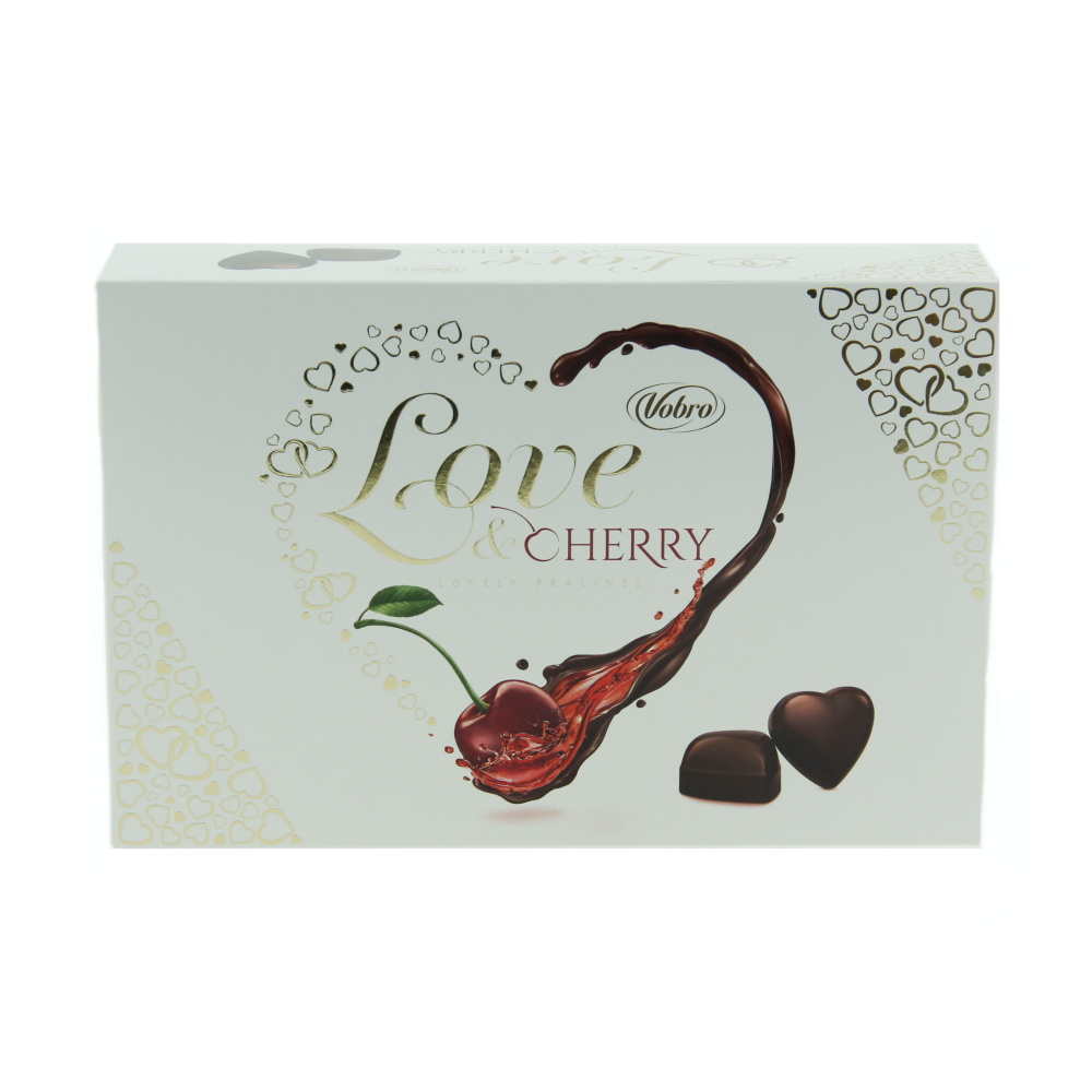 Čokoládové pochoutky - Bonboniéra Love & Cherry 290g