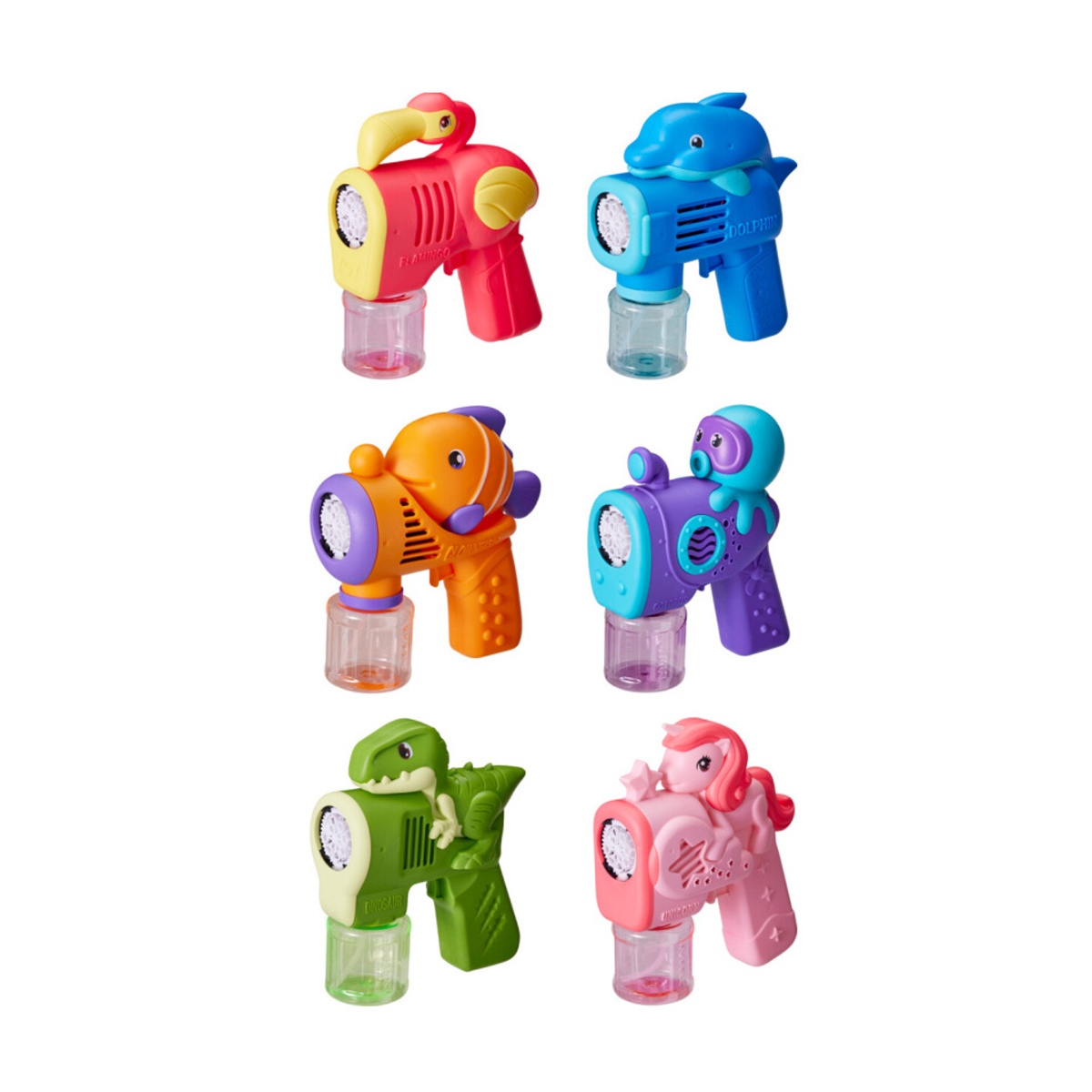 Dětské zboží - Bublifuková plastová pistole se zvířátkem mix 15cm