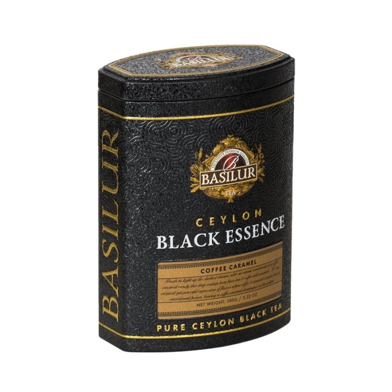 Nápoje - Čaj BASILUR Black Essence Coffee Caramel dóza 100g