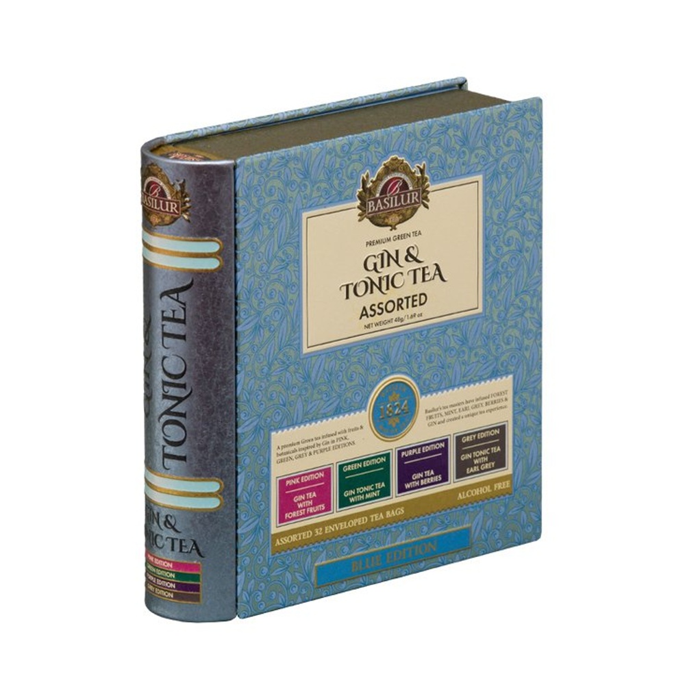 Nápoje - Čaj Basilur Book Blue Gin & Tonic Assorted 32x1,5g
