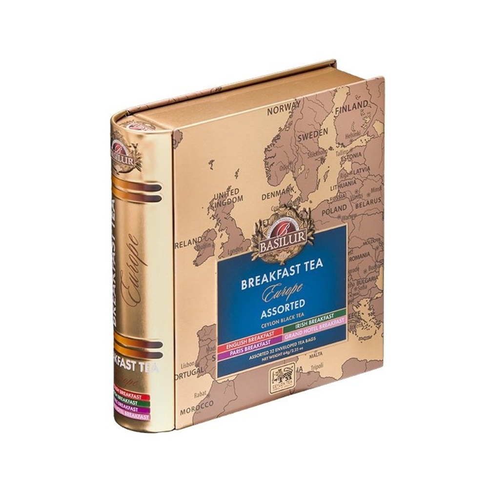 Nápoje - Čaj Basilur Book Europe Breskfast Assorted 32x2g