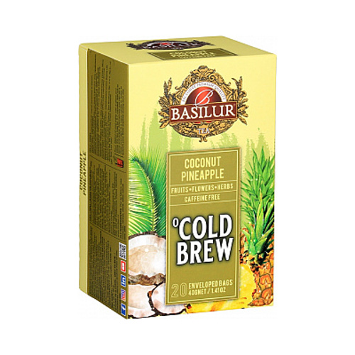 Nápoje - Čaj Basilur Cold Brew Coconut Pineapple 20x2g