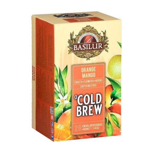 Nápoje - Čaj Basilur Cold Brew Orange Mango 20x2g