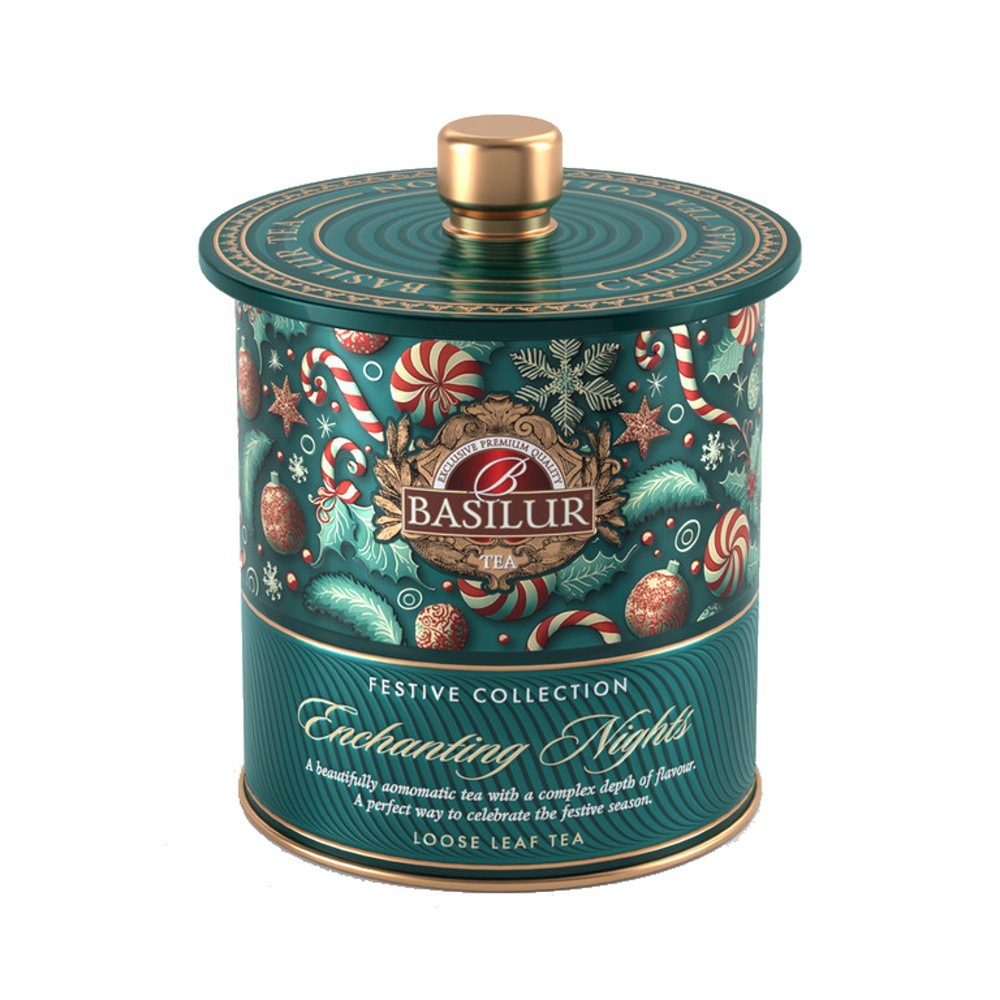 Nápoje - Čaj BASILUR Festive Tea Enchanting Nights v dóze 75g