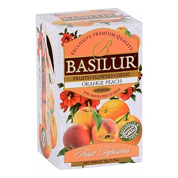 Nápoje - Čaj Basilur Fruit Orange Peach 20x1,8g