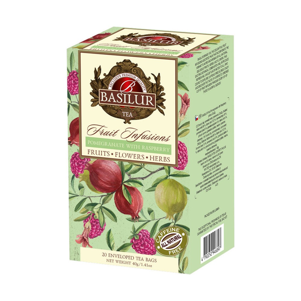 Nápoje - Čaj Basilur Fruit Pomegranate & Raspberry 20x2g