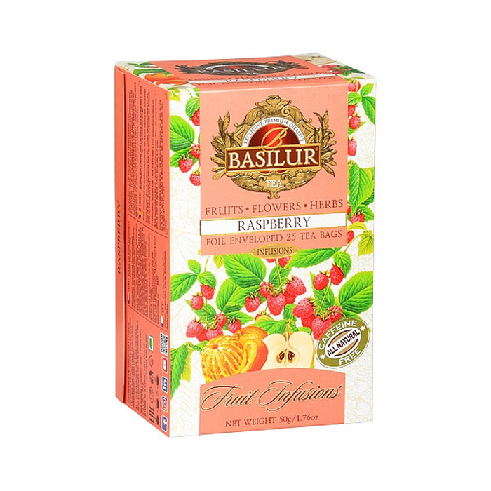 Nápoje - Čaj Basilur Fruit Raspberry 25x2g