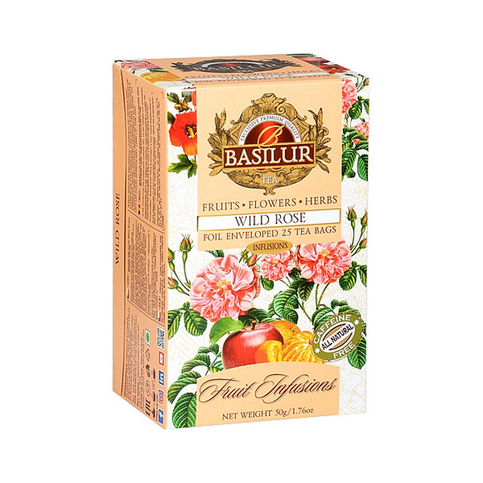 Nápoje - Čaj Basilur Fruit Wild Rose 25x2g