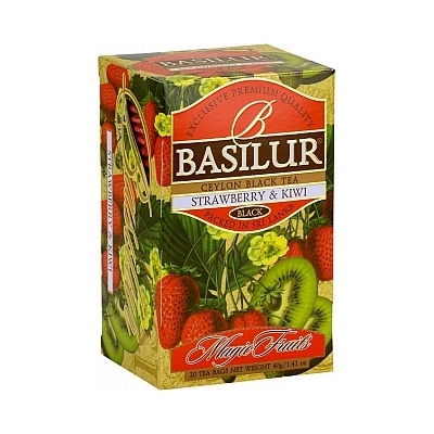 Nápoje - Čaj Basilur Magic Strawberry & Kiwi 20x2g