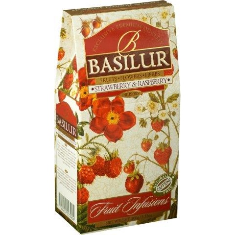 Nápoje - Čaj Basilur Strawberry & Raspberry sypaný 100g