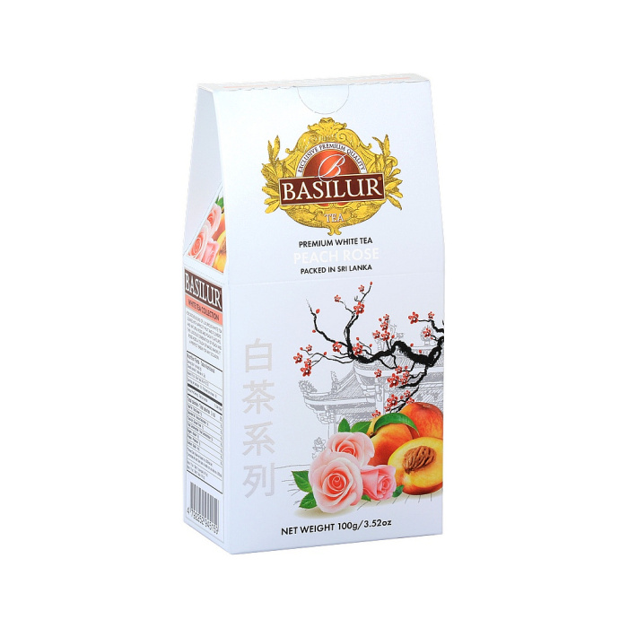 Nápoje - Čaj Basilur White Tea Peach Rose 100g