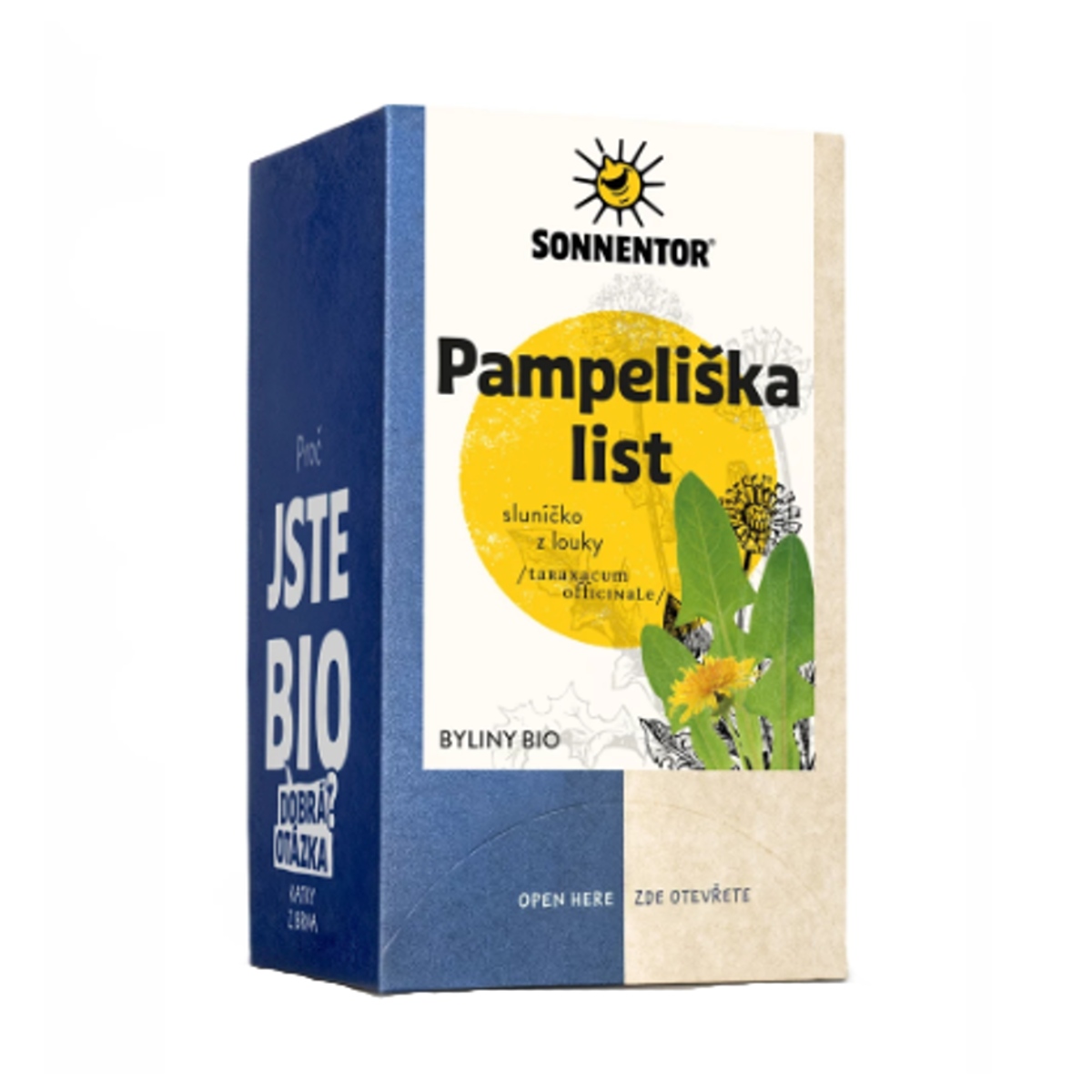 Nápoje - Čaj bylinný BIO Pampeliška list porcovaný 18x1,2