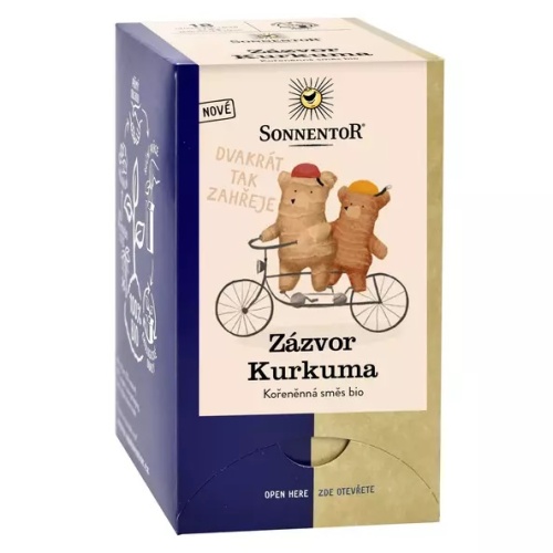 Nápoje - Čaj bylinný Bio Zázvor a kurkuma porcovaný 18x1,8g