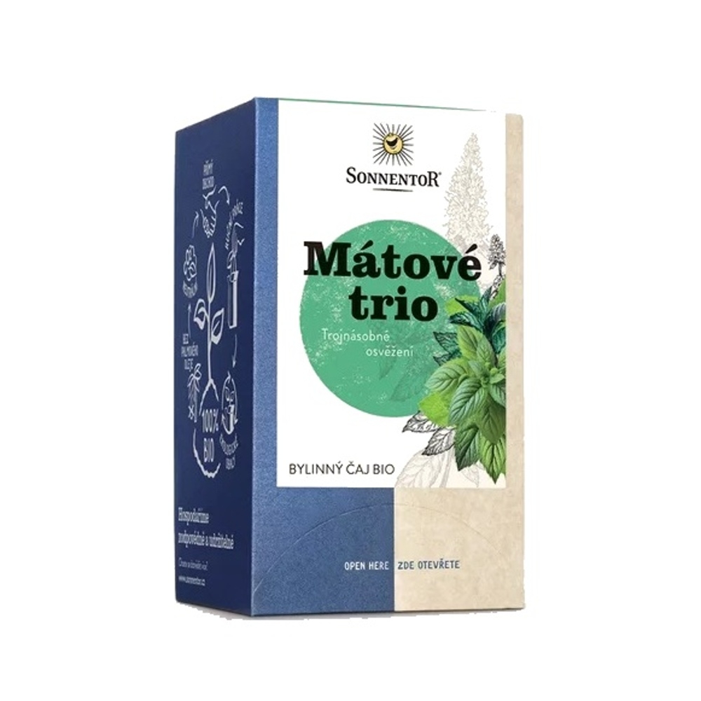 Nápoje - Čaj bylinný Mátové trio BIO 18x1,2g Sonnentor