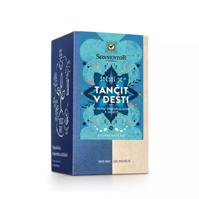 Nápoje - Čaj bylinný Tančit v dešti ŠTĚSTÍ JE porcovaný 18x1,5g Sonnentor