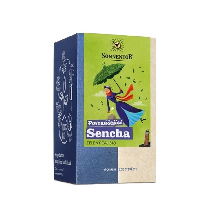 Nápoje - Čaj zelený Povznášející Sencha BIO porcovaný 18x1,2g Sonnentor