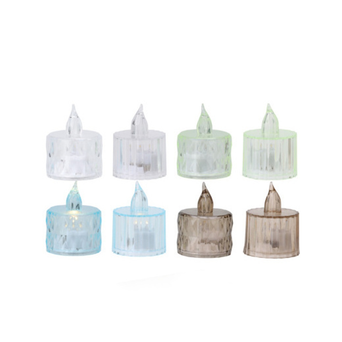 Elektrické svíčky - Čajová svíčka s LED t.bílá na baterie mix 4ks