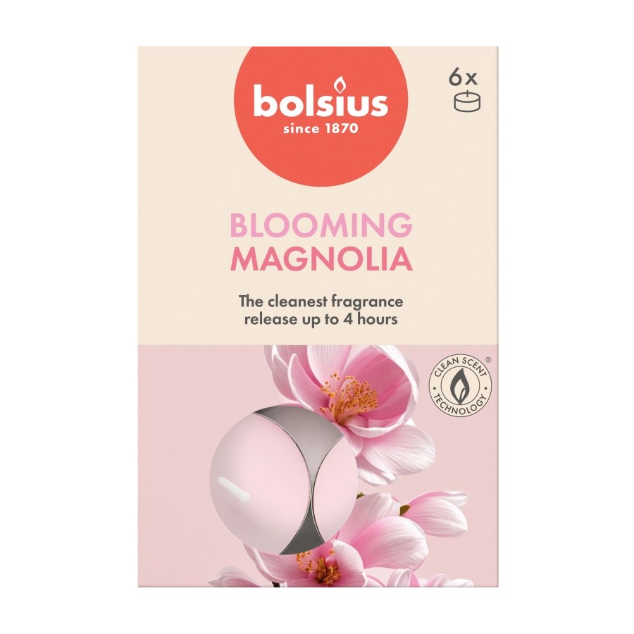 Čajové svíčky Bolsius - Čajová vonná svíčka BOLSIUS Magnolie 6ks